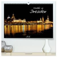 Produktbild: Nachts in Dresden (hochwertiger Premium Wandkalender 2026 DIN A2 quer), Kunstdruck in Hochglanz
