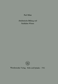 Produktbild: Akademische Bildung und fachliches Wissen
