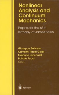 Produktbild: Nonlinear Analysis and Continuum Mechanics