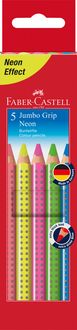 Produktbild: Jumbo Grip Neon Buntstift, 5er Kartonetui