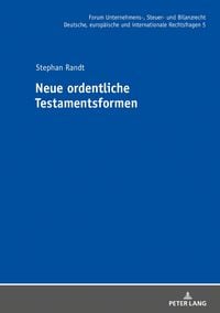 Produktbild: Neue ordentliche Testamentsformen