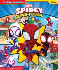 Produktbild: Marvel Spidey und seine Super-Freunde - Verr&uuml;ckte Such-Bilder, gro&szlig; - Wimmelbuch - Pappbilderbuch mit wattiertem Umschlag
