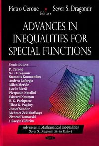 Produktbild: Advances in Inequalities for Special Functions