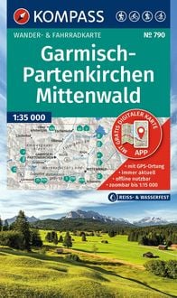 Produktbild: KOMPASS Wanderkarte 790 Garmisch-Partenkirchen, Mittenwald 1:35.000