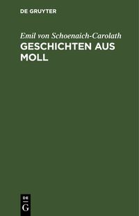 Produktbild: Geschichten aus Moll