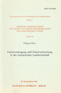 Produktbild: Futterversorgung und Futterverwertung in der sowjetischen Landwirtschaft.