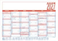 Produktbild: Arbeitstagekalender kaschiert A4 2027