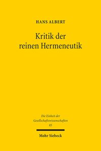 Produktbild: Kritik der reinen Hermeneutik