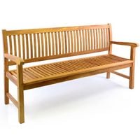 Produktbild: 4er Sitzbank Gartenbank Landhausstil Teak Holz