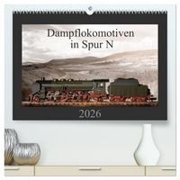 Produktbild: Dampflokomotiven in Spur N (hochwertiger Premium Wandkalender 2026 DIN A2 quer), Kunstdruck in Hochglanz
