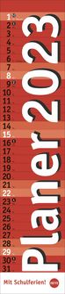 Bild vom Artikel Roter Langplaner 2023. Praktischer Streifenkalender fürs Büro. Länglicher Wandkalender mit genug Platz zum Eintragen. Terminkalender 2023. 11x49 cm vom Autor 