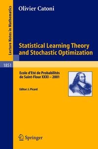 Produktbild: Statistical Learning Theory and Stochastic Optimization