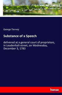 Produktbild: Substance of a Speech