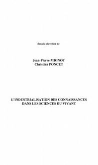 Produktbild: Industrialisation des connaissances dans