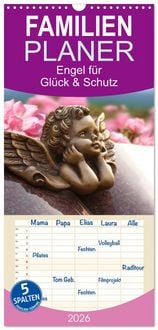 Produktbild: Familienplaner 2026 - Engel f&uuml;r Gl&uuml;ck & Schutz mit 5 Spalten (Wandkalender, 21 x 45 cm) CALVENDO