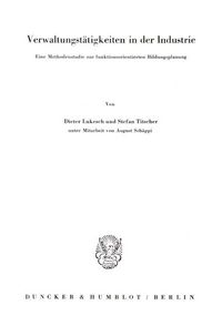 Produktbild: Verwaltungst&auml;tigkeiten in der Industrie.