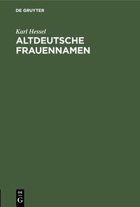 Produktbild: Altdeutsche Frauennamen