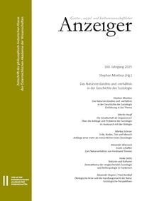 Produktbild: Geistes-, sozial- und kulturwissenschaftlicher Anzeiger ‒ Zeitschrift der philosophisch-historischen Klasse der &Ouml;sterreichischen Akademie der Wissenschaften, 160. Jahrgang (2025)