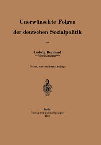 Produktbild: Unerw&uuml;nschte Folgen der deutschen Sozialpolitik
