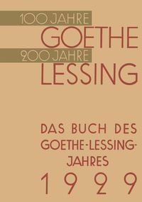 Produktbild: Das Buch des Goethe-Lessing-Jahres 1929
