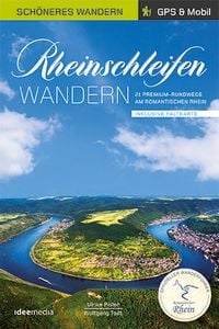 Produktbild: Rheinschleifen - Offizieller Wanderf&uuml;hrer. Sch&ouml;neres Wandern Pocket. GPS, Detailkarten, H&ouml;henprofile, herausnehmbare &Uuml;bersichtskarte, Smartphone-Anbindung.