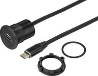 Produktbild: TRU COMPONENTS TC-9534348 USB-Einbaubuchse Buchse, Einbau Paneldicke: 1-10mm Inhalt: 1St.