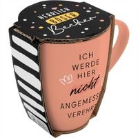 Produktbild: Tasse mit Motivdruck "Ich werde hier nicht angemessen verehrt!", mit Banderole