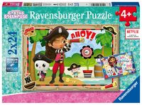 Produktbild: Kinderpuzzle 2x24 Teile - Gabby's Dollhouse - Auf zur Piraten-Party!