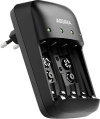 Produktbild: Absina X4 Rundzellen-Ladeger&auml;t NiMH, NiCd Micro (AAA), Mignon (AA), 9V Block