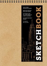 Produktbild: Sketchbook 7 x 10" Fliptop Landscape Kraft Spiral Hardcover Mixed Media Sketchbook for Drawing