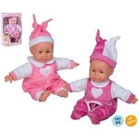 Produktbild: Happy People Puppe mit Schlafaugen Baby 30cm mit Sound 2fach sortiert