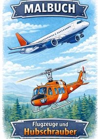 Produktbild: Malbuch, Flugzeuge und Hubschrauber.