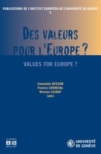 Produktbild: Des valeurs pour l'Europe ?