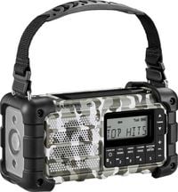 Produktbild: Sangean MMR-99 DAB+ Camo Notfallradio DAB+, UKW AUX, USB, Bluetooth&reg; Solarpanel, Handkurbel, Akku-Ladefunktion Arctic Camo