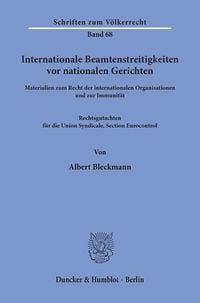 Produktbild: Internationale Beamtenstreitigkeiten vor nationalen Gerichten.
