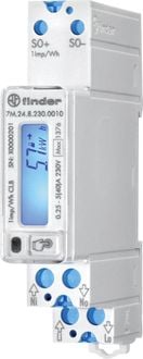 Produktbild: Finder 7M.24.8.230.0010 7M.24.8.230.0010 Zweirichtungs-Hutschienenz&auml;hler digital 40 A MID-konform: Ja 1 St.
