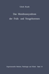 Produktbild: Das Membransyndrom der Fr&uuml;h- und Neugeborenen