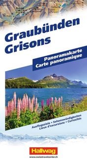Produktbild: Hallwag Panoramakarte Graub&uuml;nden