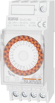 Produktbild: Suevia SU292032 Zeitschaltuhr f&uuml;r Hutschiene DinO RD 230 V/AC Tagesprogramm