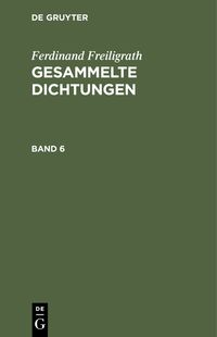 Produktbild: Gesammelte Dichtungen. Band 6