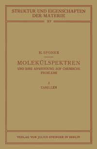 Produktbild: Molek&uuml;lspektren und ihre Anwendung auf Chemische Probleme