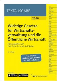 Produktbild: Wichtige Gesetze f&uuml;r Wirtschaftsverwaltung und die &Ouml;ffentliche Wirtschaft
