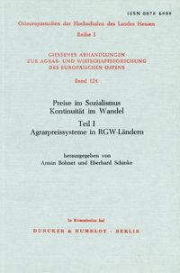 Produktbild: Preise im Sozialismus - Kontinuit&auml;t im Wandel.