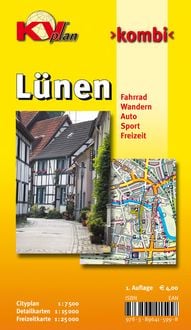 Produktbild: L&uuml;nen, KVplan, Radkarte/Wanderkarte/Stadtplan, 1:25.000 / 1:15.000 / 1:7.500