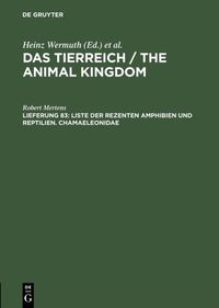 Produktbild: Liste der rezenten Amphibien und Reptilien. Chamaeleonidae