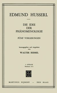 Produktbild: Die Idee der Ph&auml;nomenologie