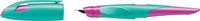 Produktbild: STABILO Ergonomischer Schulf&uuml;ller f&uuml;r Rechtsh&auml;nder mit Anf&auml;nger-Feder A -   EASYbirdy in t&uuml;rkis/neonpink - Einzelstift - inklusive Patrone