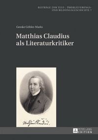 Produktbild: Matthias Claudius als Literaturkritiker