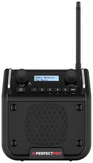 Produktbild: PerfectPro DABPRO Baustellenradio DAB+, UKW AUX, Bluetooth&reg; sto&szlig;fest, spritzwassergesch&uuml;tzt, staubdicht Schwarz