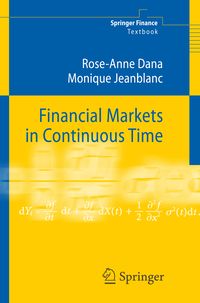 Produktbild: Financial Markets in Continuous Time
